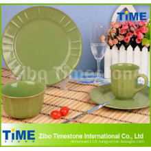 16-Piece Eco Ware Green Stoneware Dinner Ware